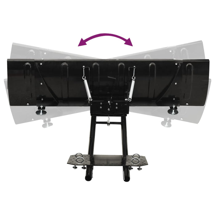 Premium Snow Plough for ATV 59.1"x15" Black Five adjusted angles